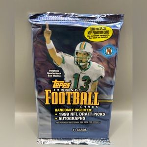 1999 TOPPS NFL FOOTBALL HOBBY 11 Card 1 Sealed Pack. Possible Autograph!!